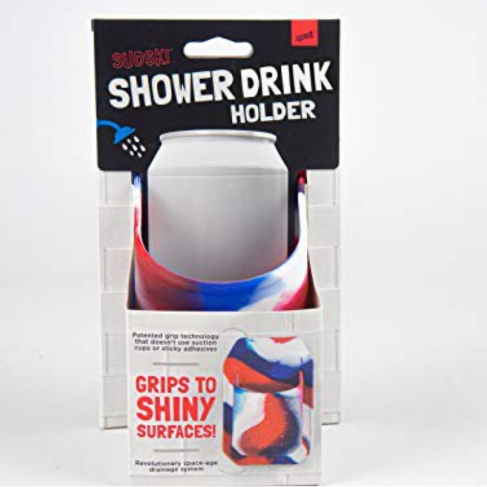 NWTS!  Sudski, Portable Drink Holder. No suction cups or adhesive needed.